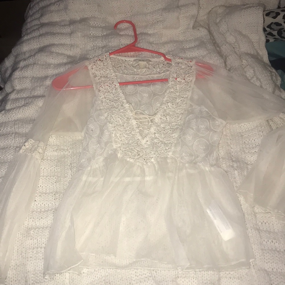 White Sheer Long sleeve